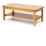 Low Rectangle Coffee Table with Shelf